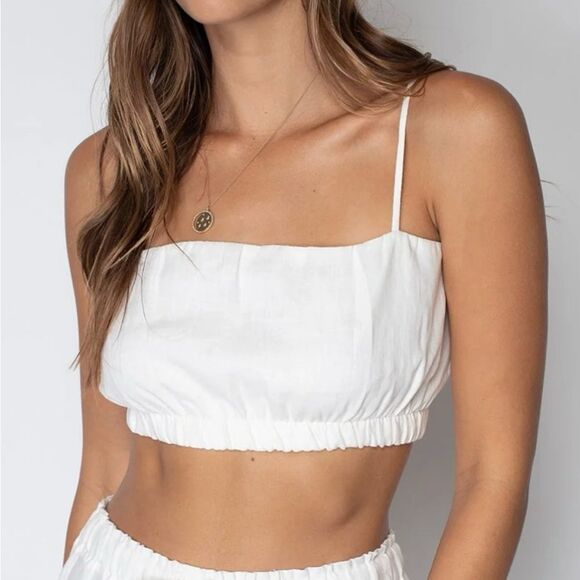 Stillwater Linen Crop Abbot Tank NWT - Picture 1 of 6